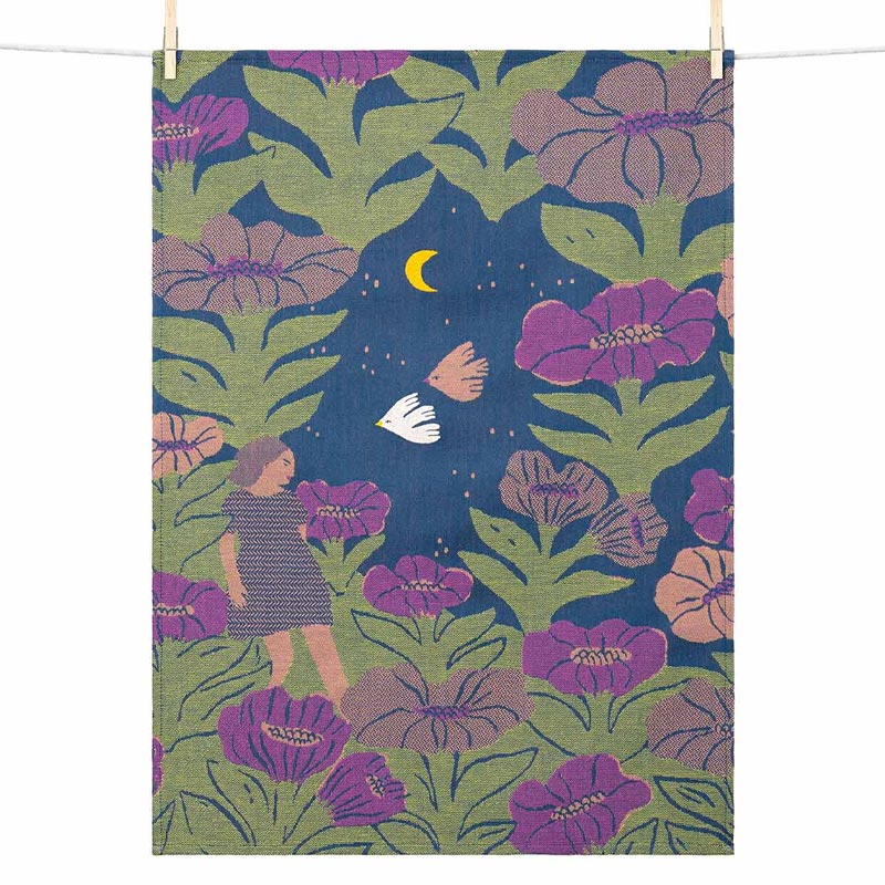 Nocturnal (nocturne) Tea Towel, by Tissage Moutet - Image 6