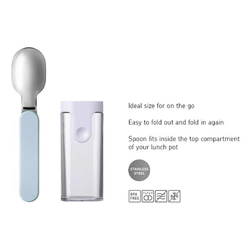 Folding Spoon Ellipse - Nordic Blue - by Mepal - Image 3