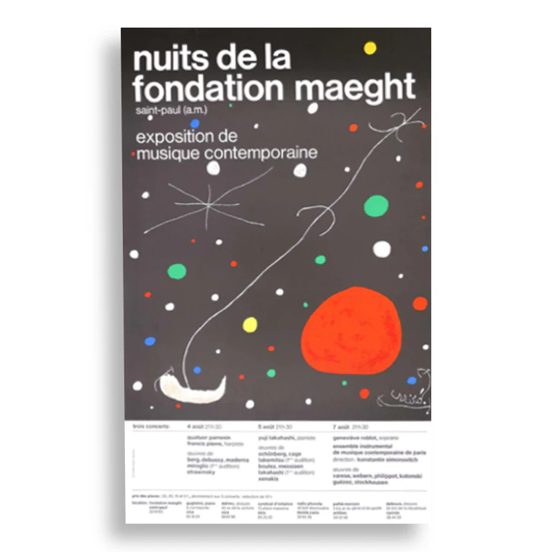 Nuits de la Fondation (1967) poster by Joan Miró - Image 2