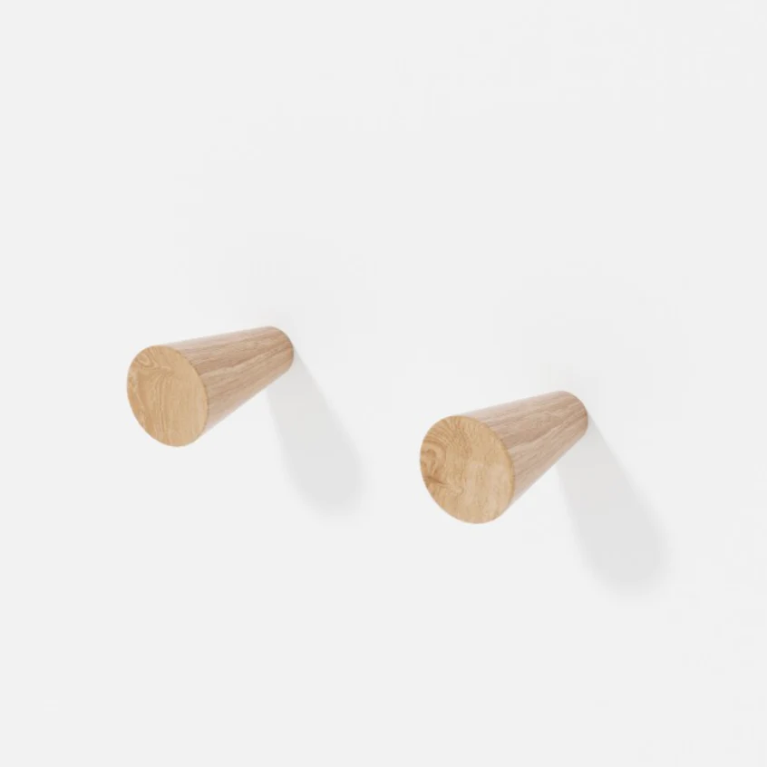 Oak Hooks, pack of 2 - des. Lincoln Rivers for Wireworks - Image 2