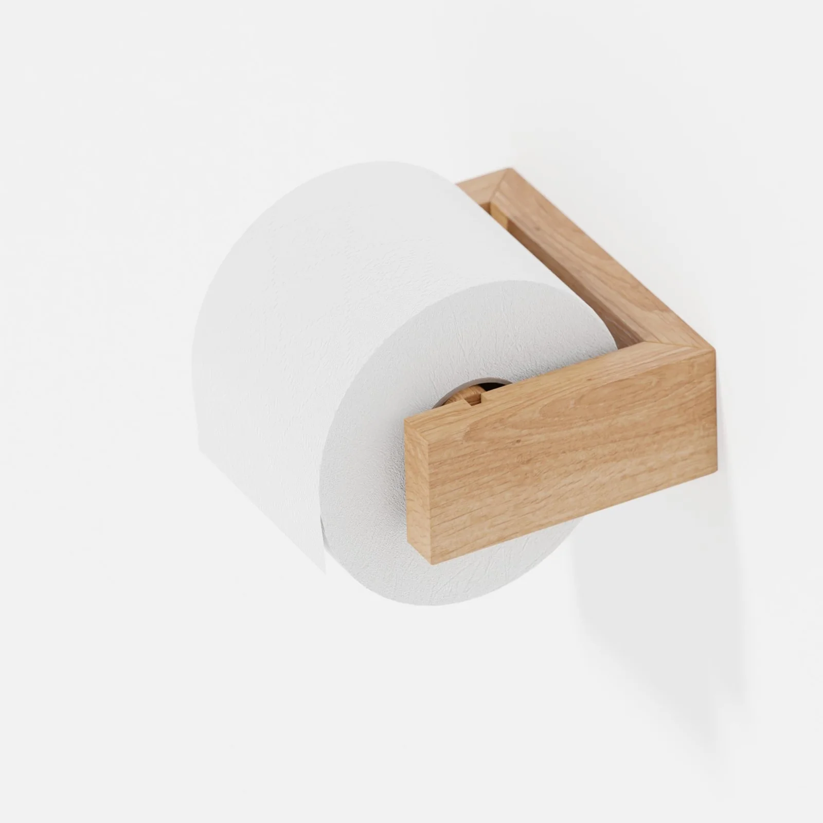 Oak Toilet Roll Holder des. Lincoln Rivers for Wireworks - Image 2