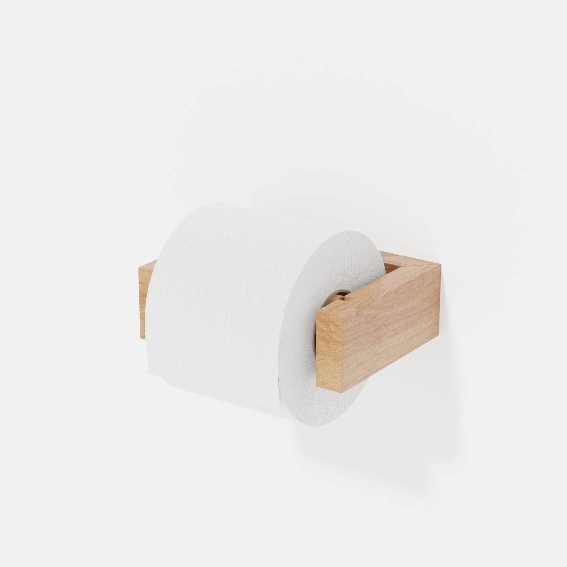 Oak Toilet Roll Holder des. Lincoln Rivers for Wireworks - Image 3