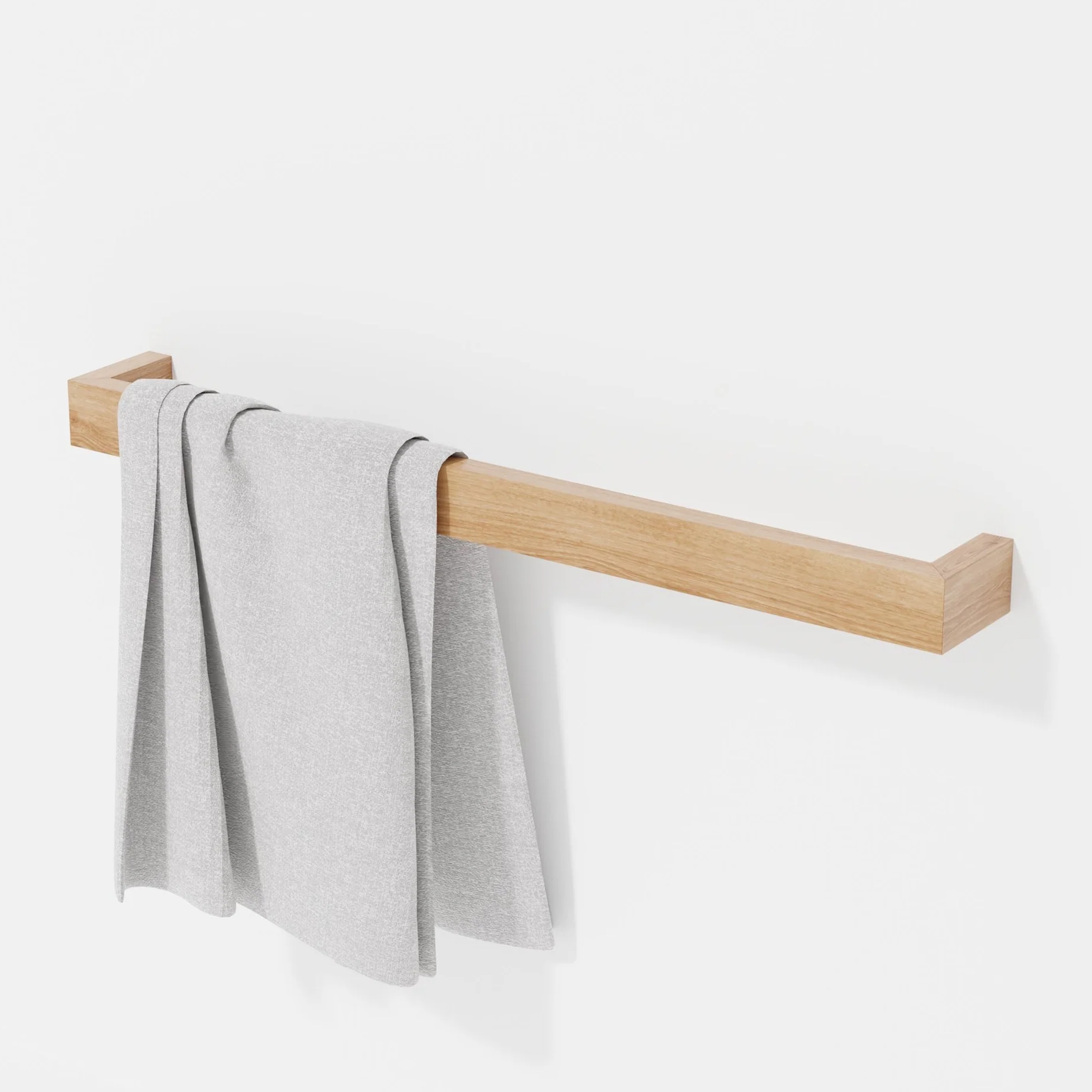 Oak Towel Rail des. Lincoln Rivers for Wireworks - Image 2