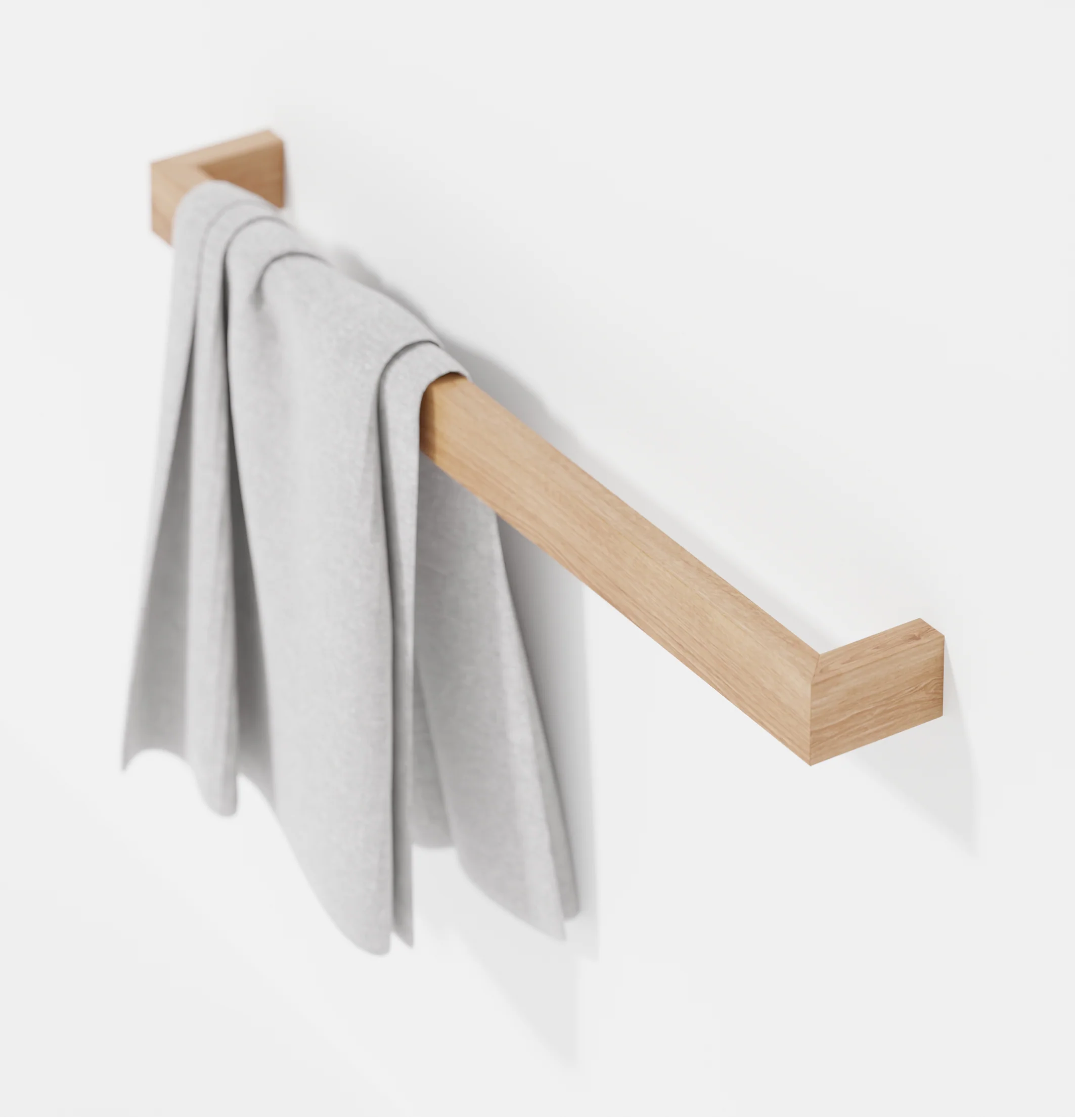 Oak Towel Rail des. Lincoln Rivers for Wireworks - Image 4