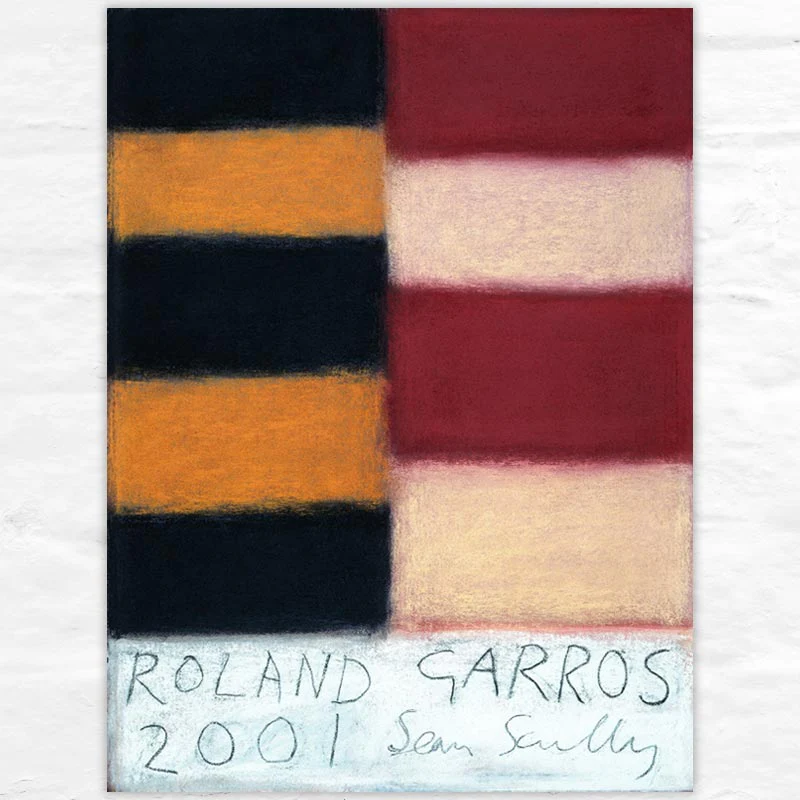 Official 2001 Roland-Garros poster by Sean Scully