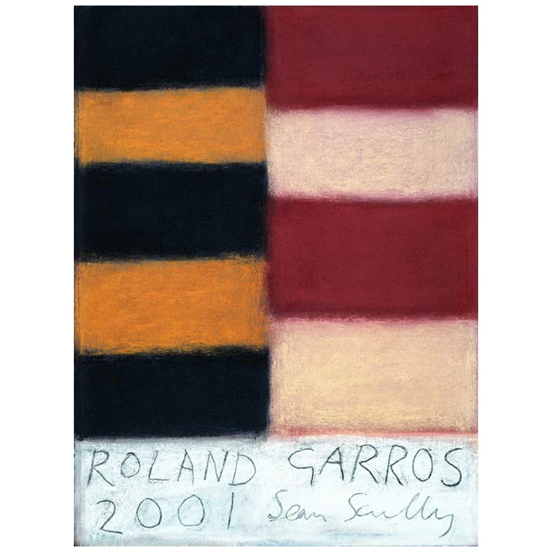 Official 2001 Roland-Garros poster by Sean Scully - Image 2