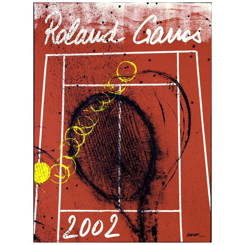 Official 2002 Roland-Garros poster by Pierre Fernandez Arman - Image 2