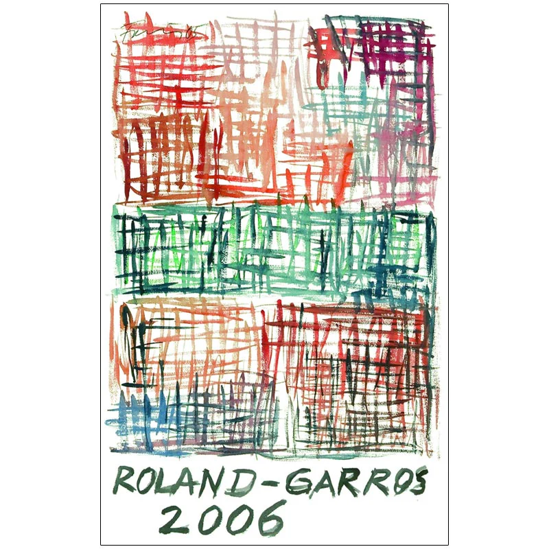 Official 2006 Roland-Garros poster by Günther Förg - Image 2