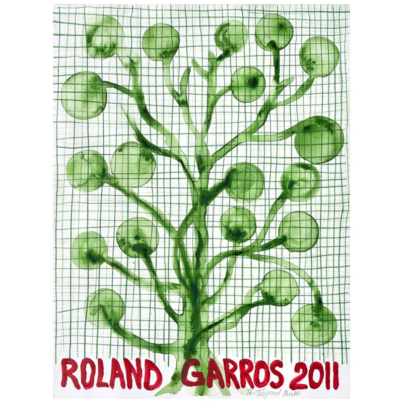 Official 2011 Roland-Garros poster by Barthélémy Toguo - Image 2