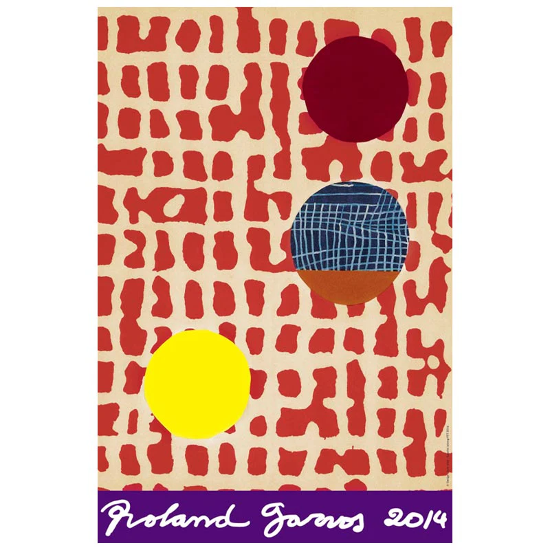 Official 2014 Roland-Garros poster by Juan Uslé - Image 2