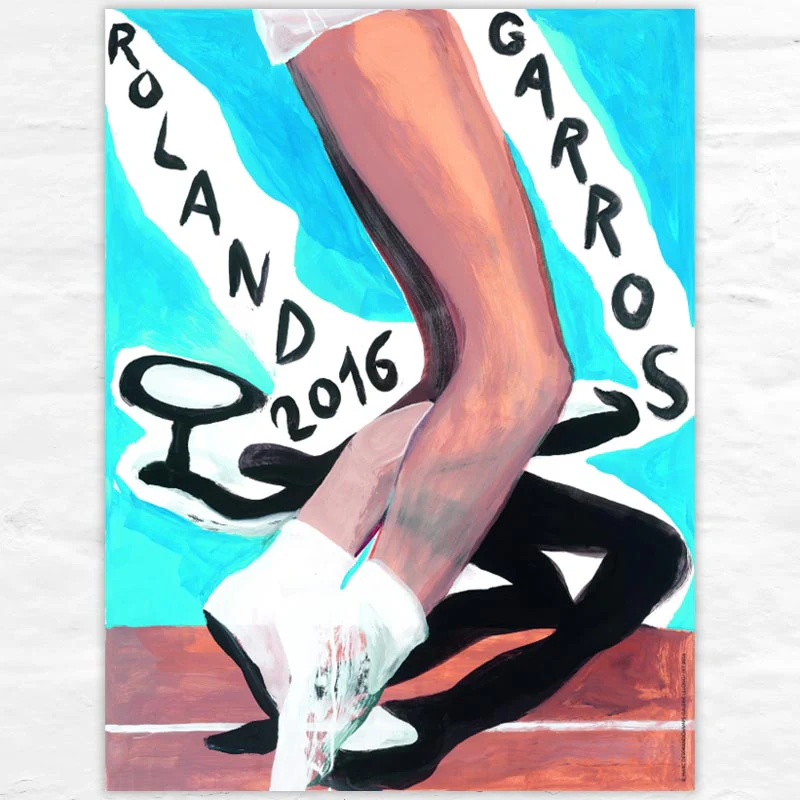 Official 2016 Roland-Garros poster by Marc Desgrandchamps