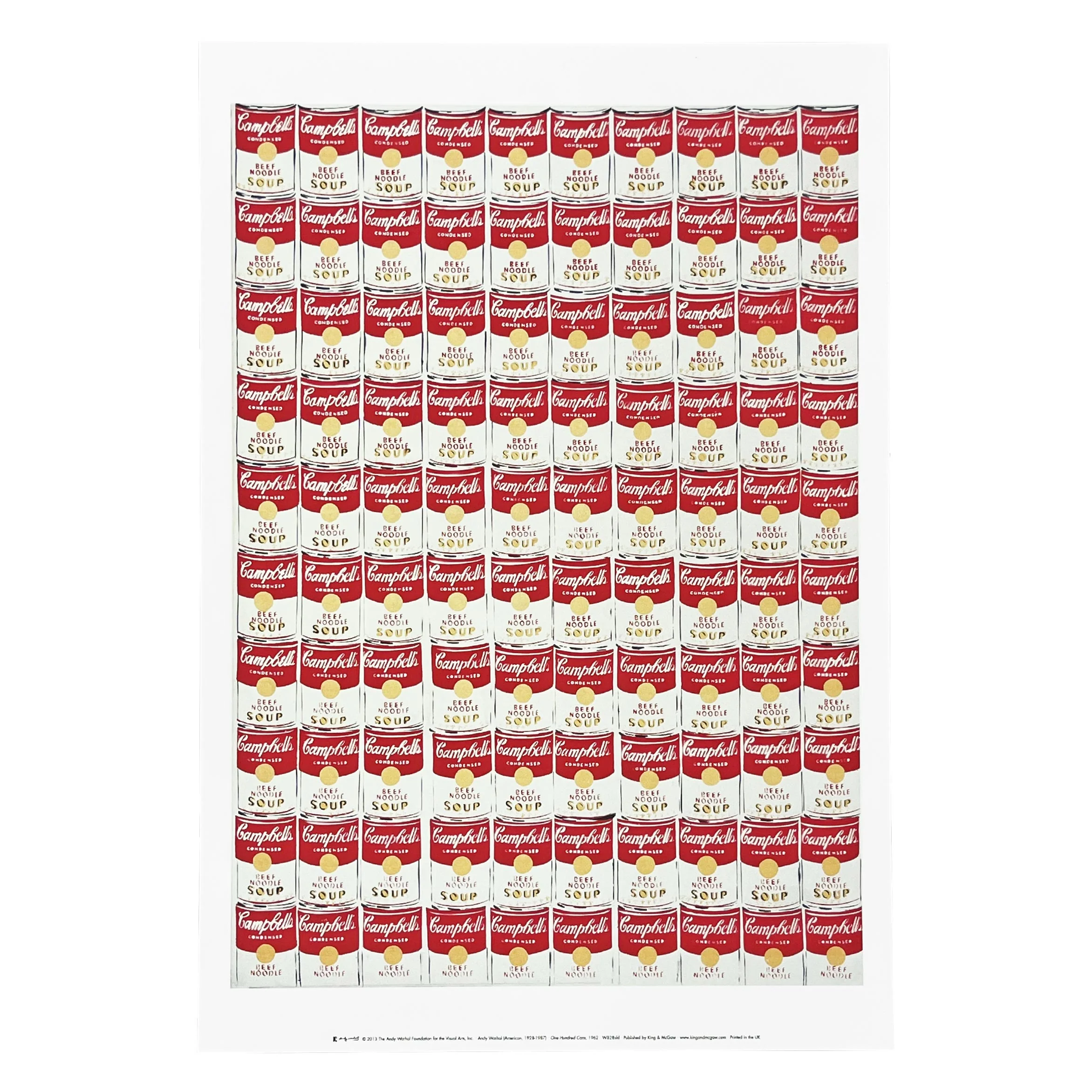 One Hundred Cans, 1962 poster by Andy Warhol - Image 2