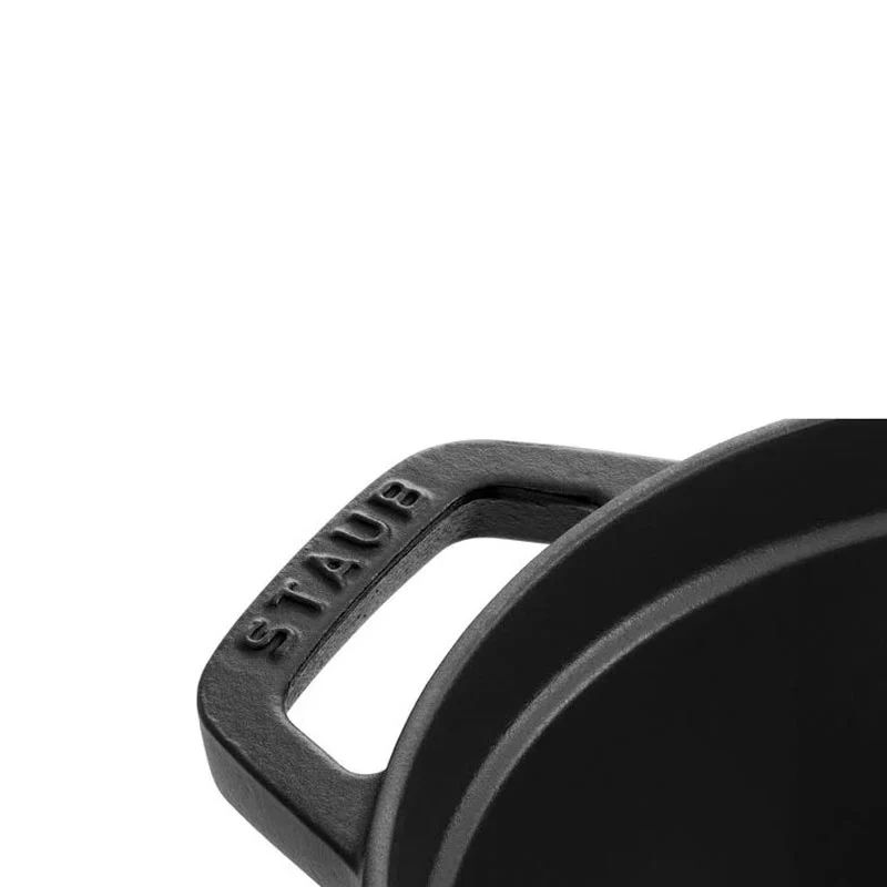 Oval Cast Iron Cocotte - Black - 23cm - by STAUB - Image 4