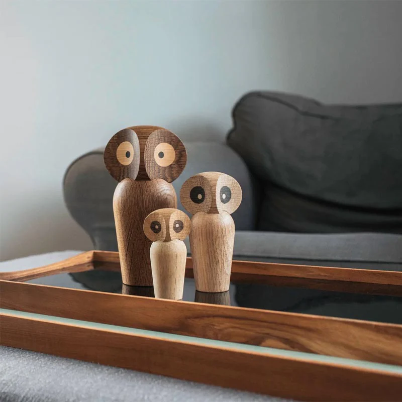 Owl by Paul Anker Hansen, 1960 - Natural Oak (Small) - Image 3