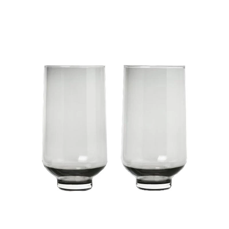 FLOW Set of 2 Drinking Glasses - 14cm, 400 ml - Smoke - des. Theresa Rand for blomus - Image 5