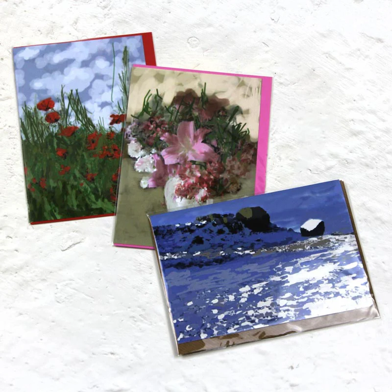 Paul Hockney Greetings Card Collection: Poppies, Lily and Sea (6 cards) - Image 2