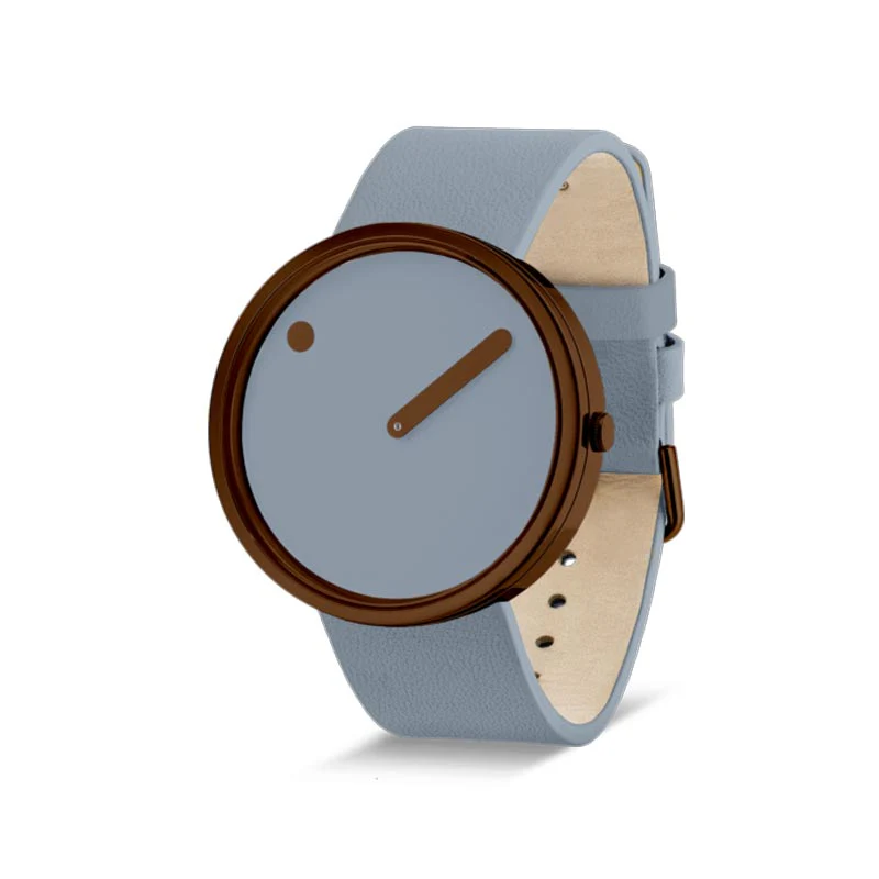 Picto Watch - Arctic Mist Dial with Arctic Mist Leather Strap - Image 2
