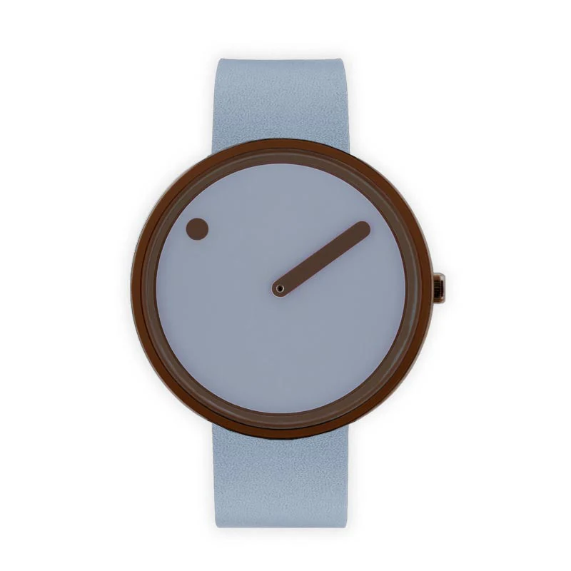 Picto Watch - Arctic Mist Dial with Arctic Mist Leather Strap - Image 3