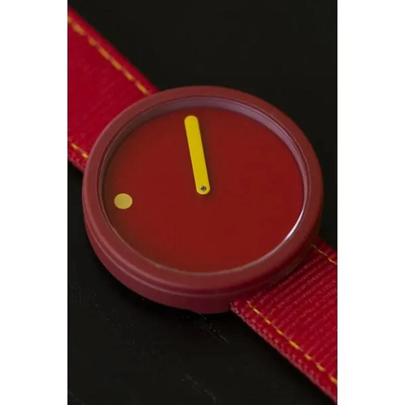Picto Watch - Sunny Red Dial / Sunny Red Recycled Strap - Image 2