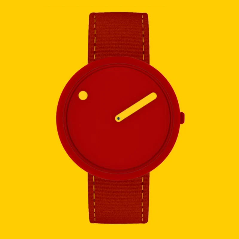 Picto Watch - Sunny Red Dial / Sunny Red Recycled Strap - Image 3