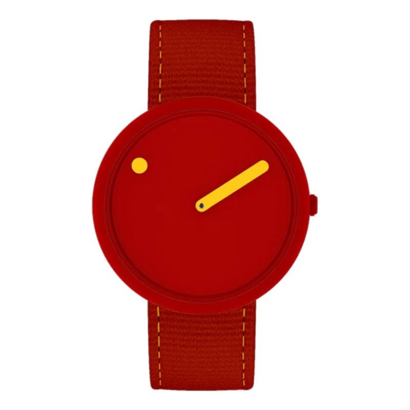 Picto Watch - Sunny Red Dial / Sunny Red Recycled Strap - Image 5