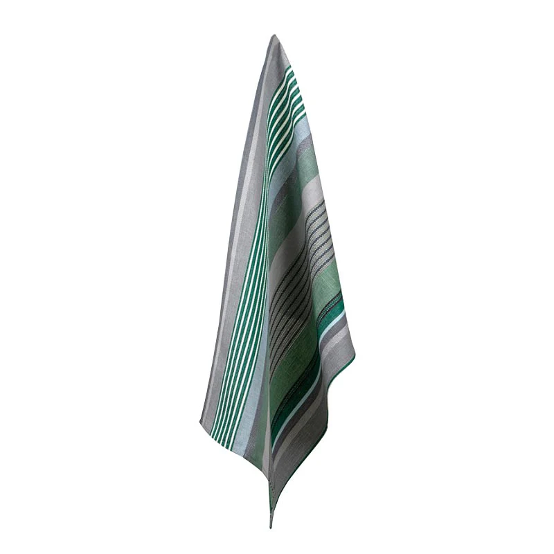 Pierre Vert Cotton and Linen Tea Towel by Tissage de Luz - Image 3
