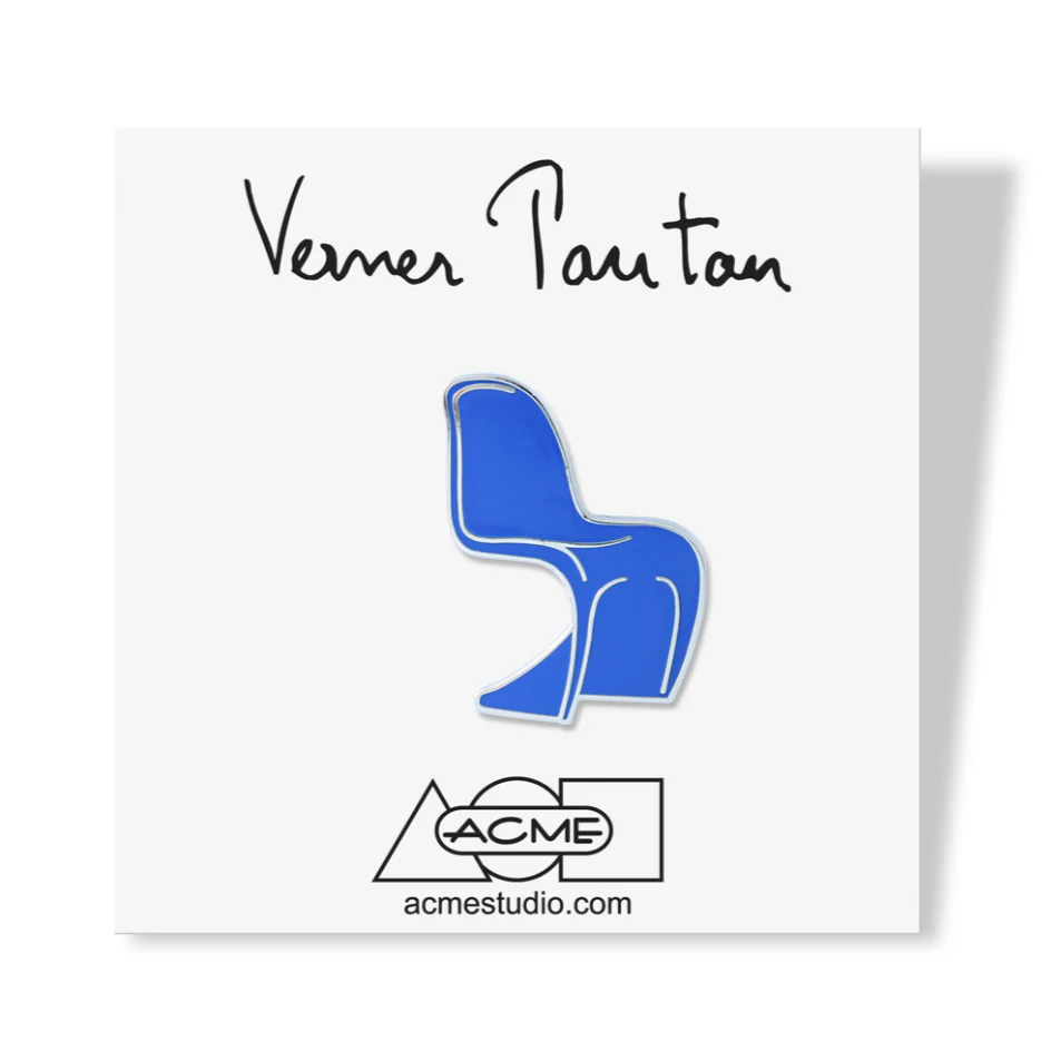 Blue Panton Chair Cloisonné Enamel Pin Badge - Image 2