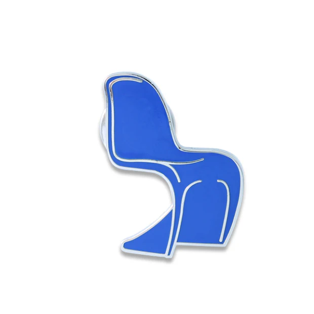 Blue Panton Chair Cloisonné Enamel Pin Badge - Image 5