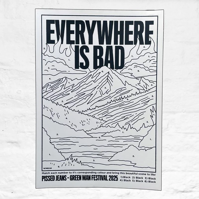 Pissed Jeans poster by WeThreeClub - 1 colour screen print, signed and numbered by WeThreeClub - Image 2