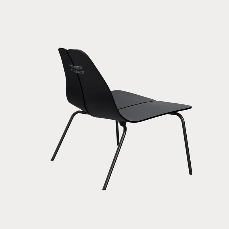 PK23 Lounge Chair - Black coloured veneer, black powder coated steel base - des. Poul Kjærholm, 1954 - Image 4