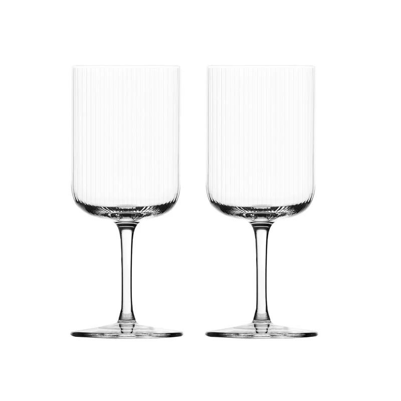 Pleats Wine Glasses - Set of 2 - des. Denis Guidone for Ichendorf Milano - Image 2