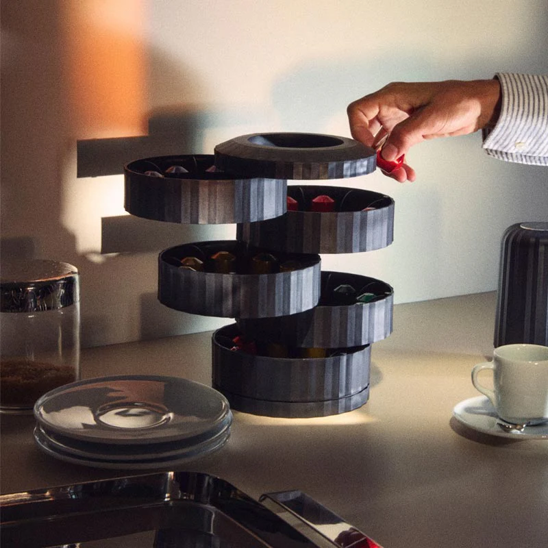 Plisse Coffee Capsule Holder - Black - des. Michele de Lucchi for Alessi - Image 2