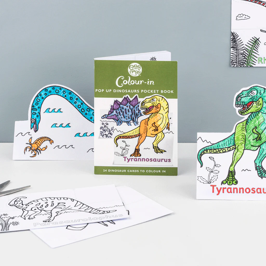 Pop up Dinosaurs Pocket Book - 24 Dinosaurs to colour in - Image 3