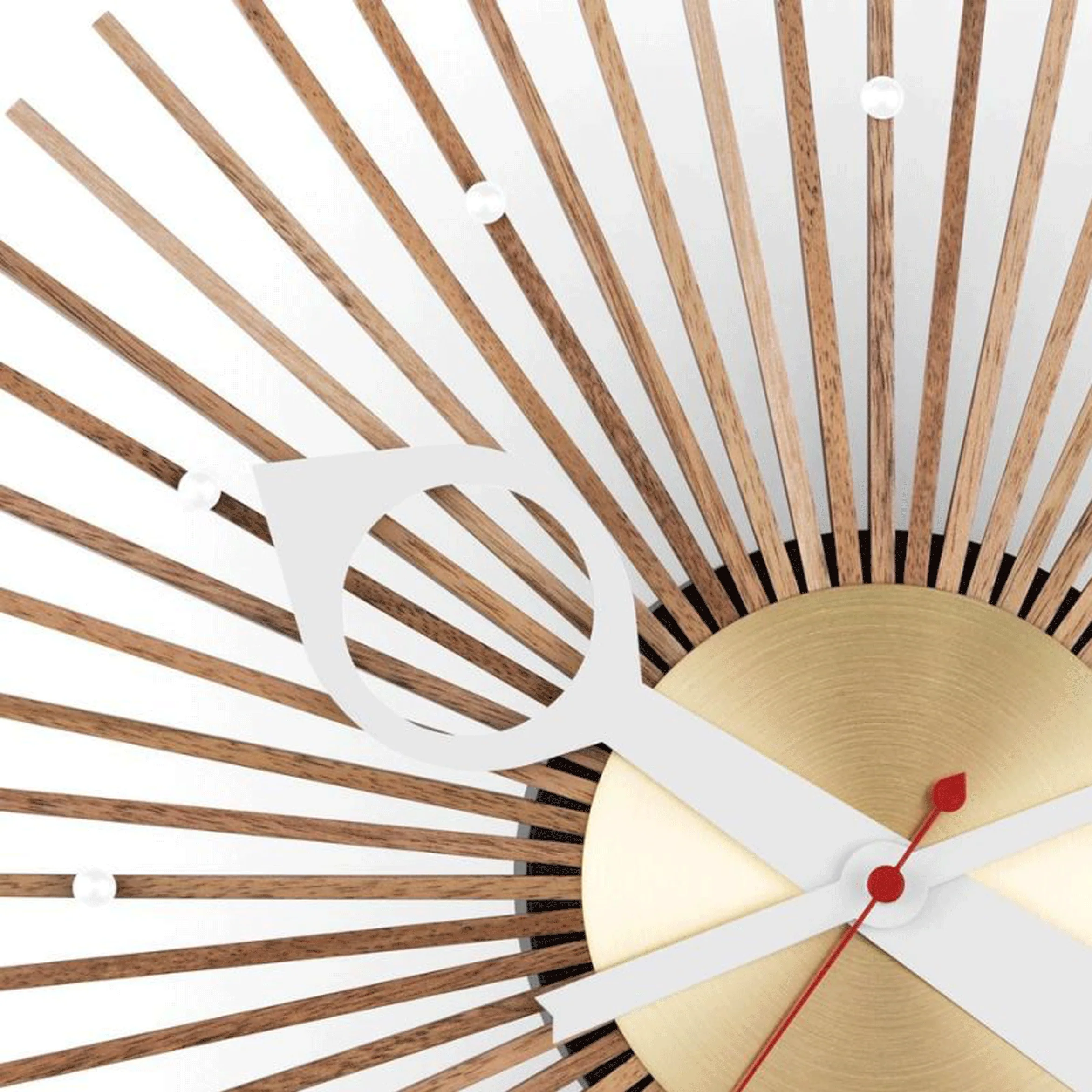 Popsicle wall clock (walnut) des. George Nelson, 1948 - 1960 (made by Vitra) - Image 2