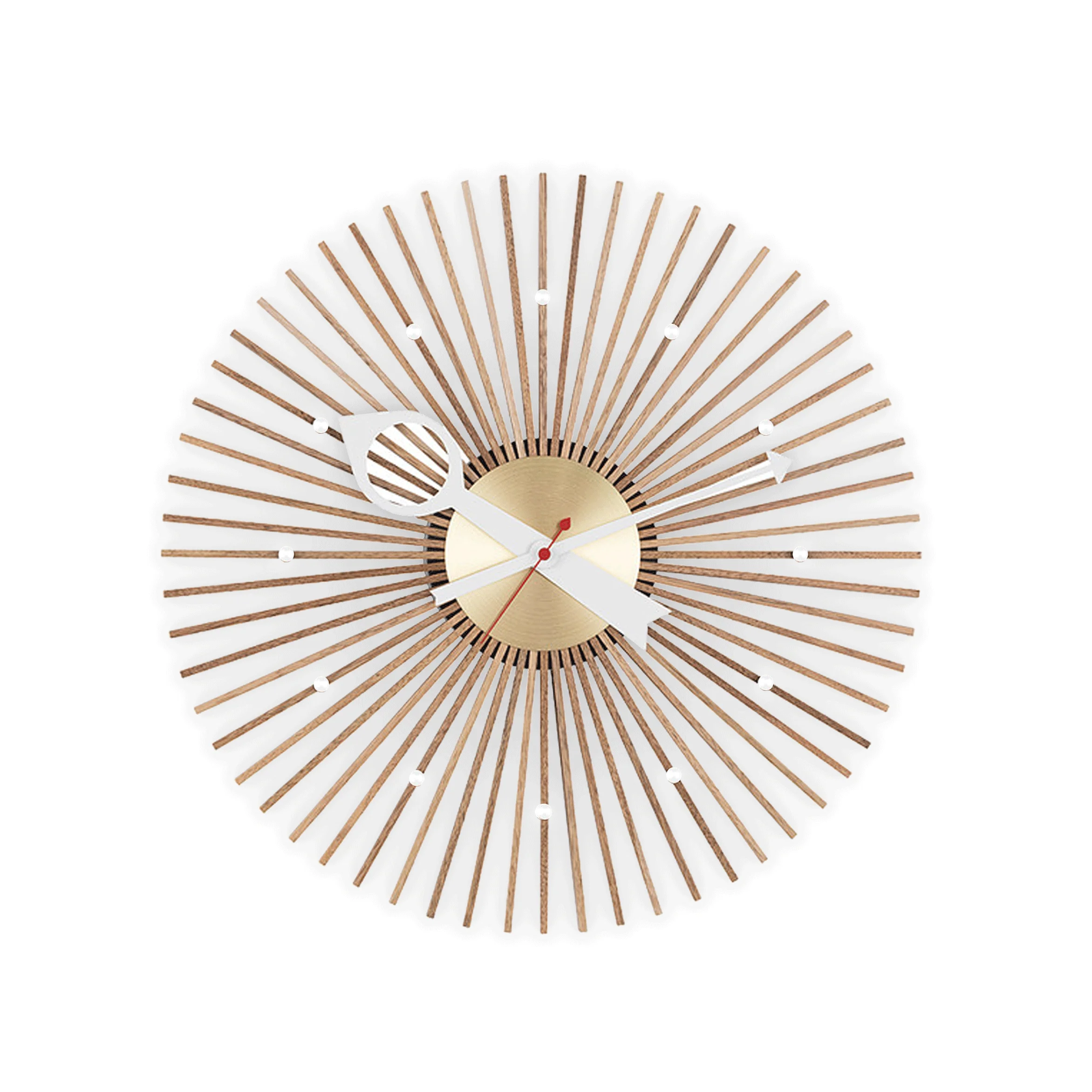 Popsicle wall clock (walnut) des. George Nelson, 1948 - 1960 (made by Vitra) - Image 5