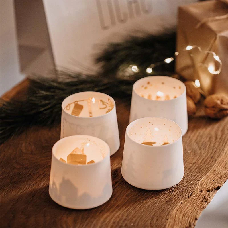 Porcelain tea light holder - Fir Forest - by Räder - Image 3