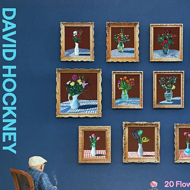 Looking At The Flowers poster by David Hockney - Image 2