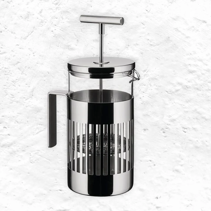 9094 French Press Coffee Maker - 3 cup - des. Aldo Rossi for Alessi