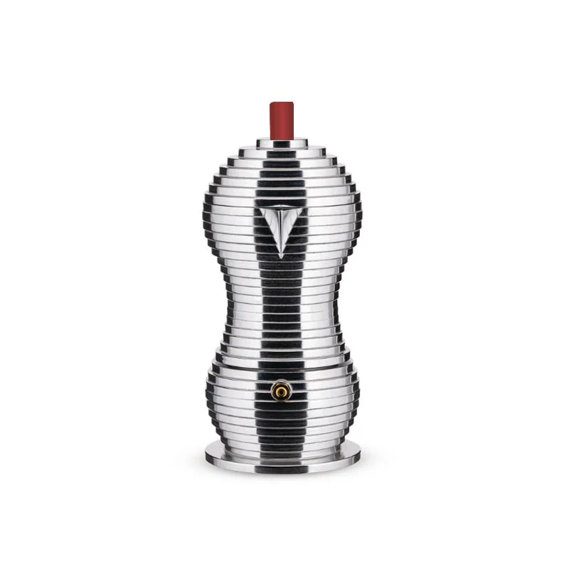 Pulcina Induction Coffee maker - 3 cup, red - des. Michele de Lucchi (made by Alessi) - Image 2