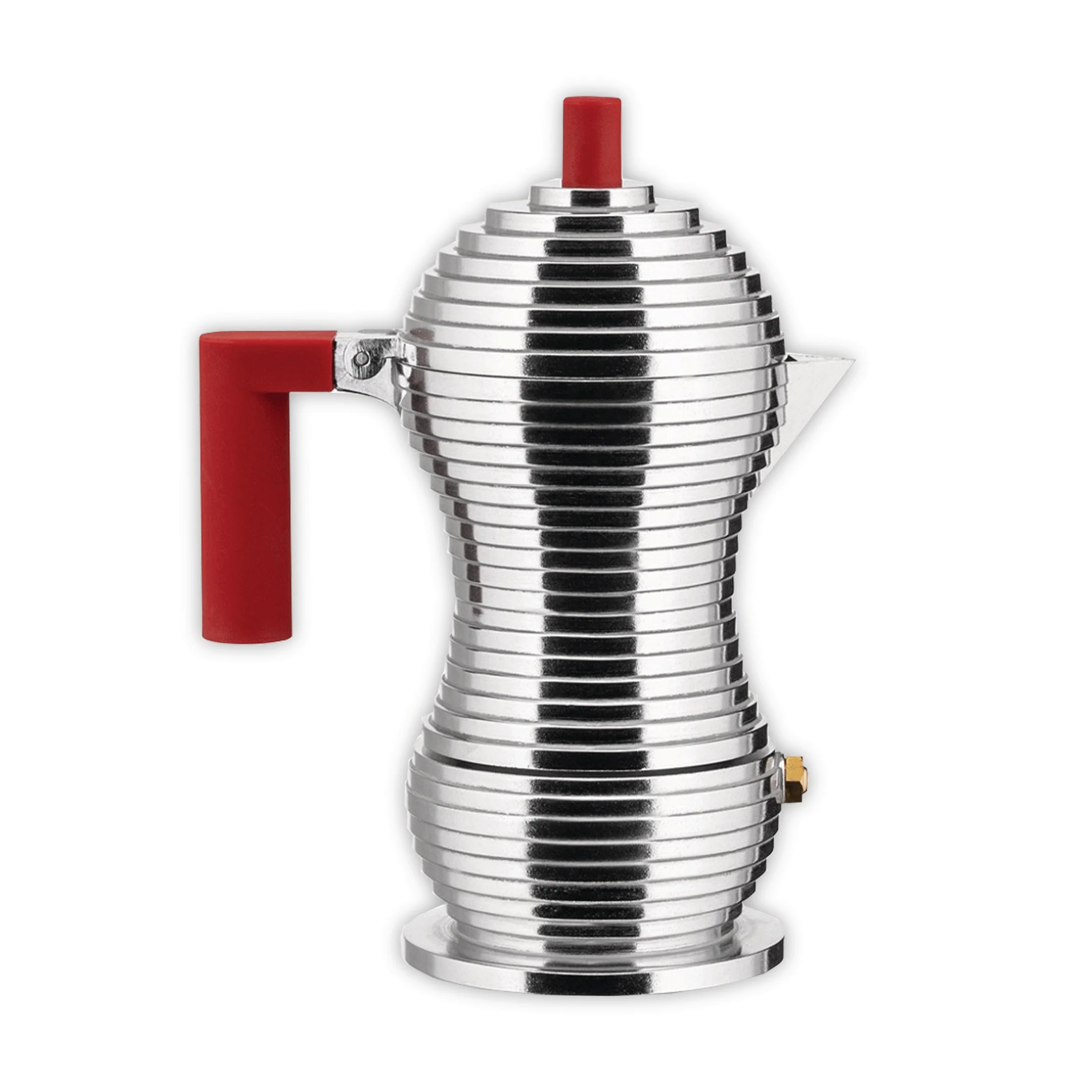 Pulcina Induction Coffee maker - 3 cup, red - des. Michele de Lucchi (made by Alessi) - Image 4