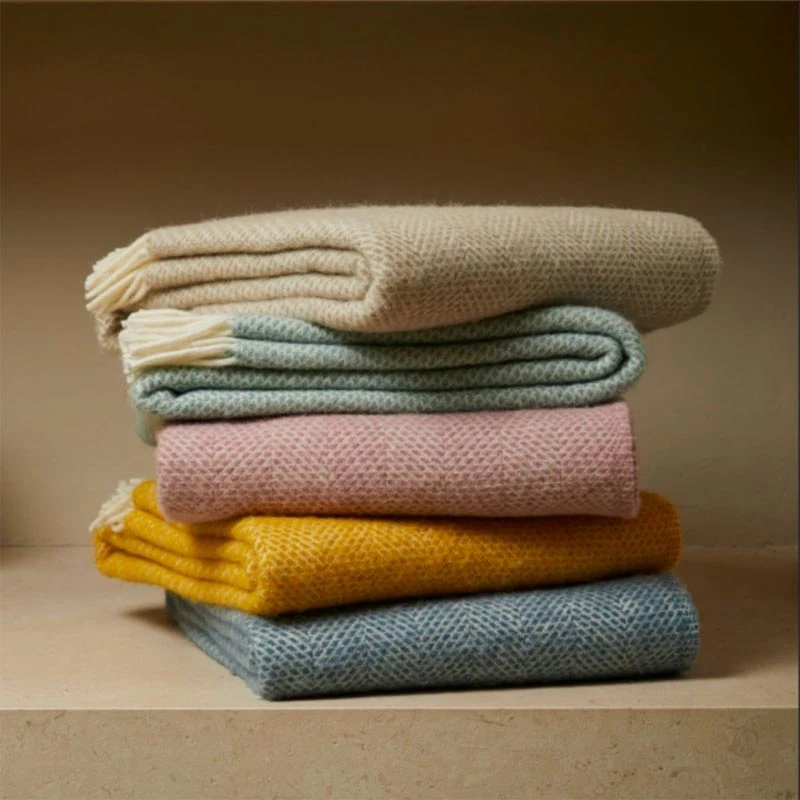 Pure New Wool Throw - Beehive Yellow - by Tweedmill - Image 5