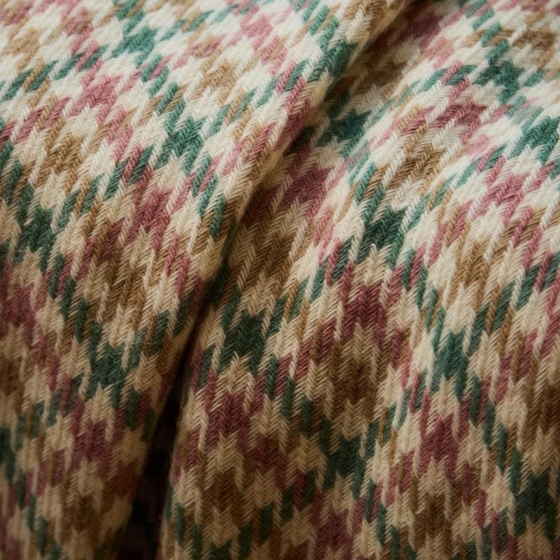 Pure New Wool Throw - Houndstooth Coastland - by Tweedmill - Image 2