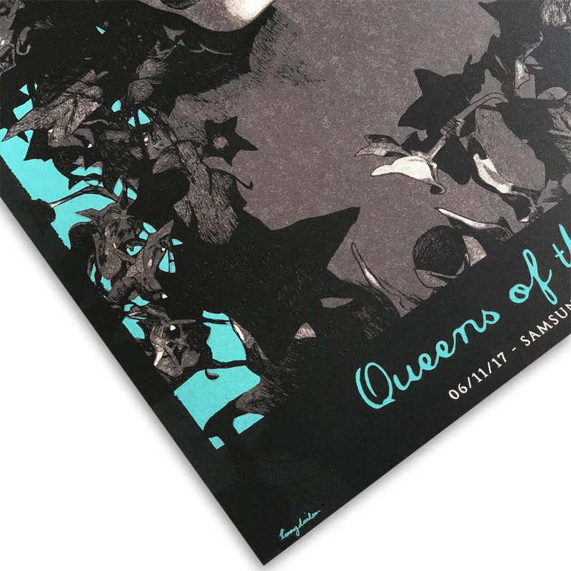 Queens of the Stone Age, Zurich poster by Tommy Davidson-Hawley - hand pulled 3 colour screenprint, artist's proof - Image 4
