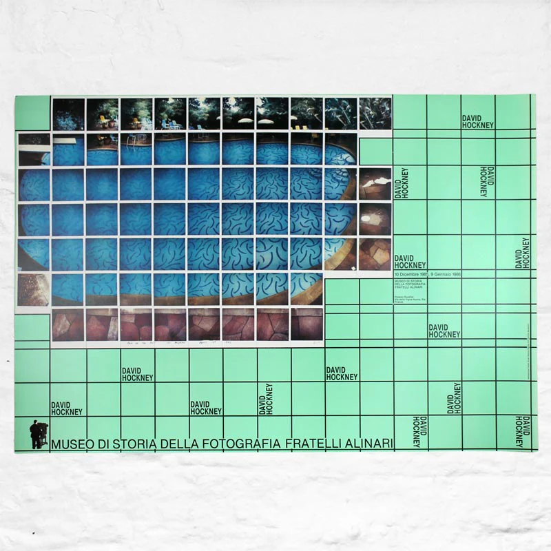 Rain on Pool Poster by David Hockney