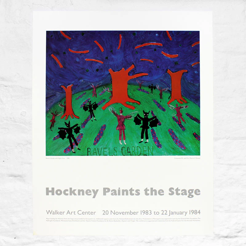 Ravel's Garden (White) Walker Art Center Poster by David Hockney