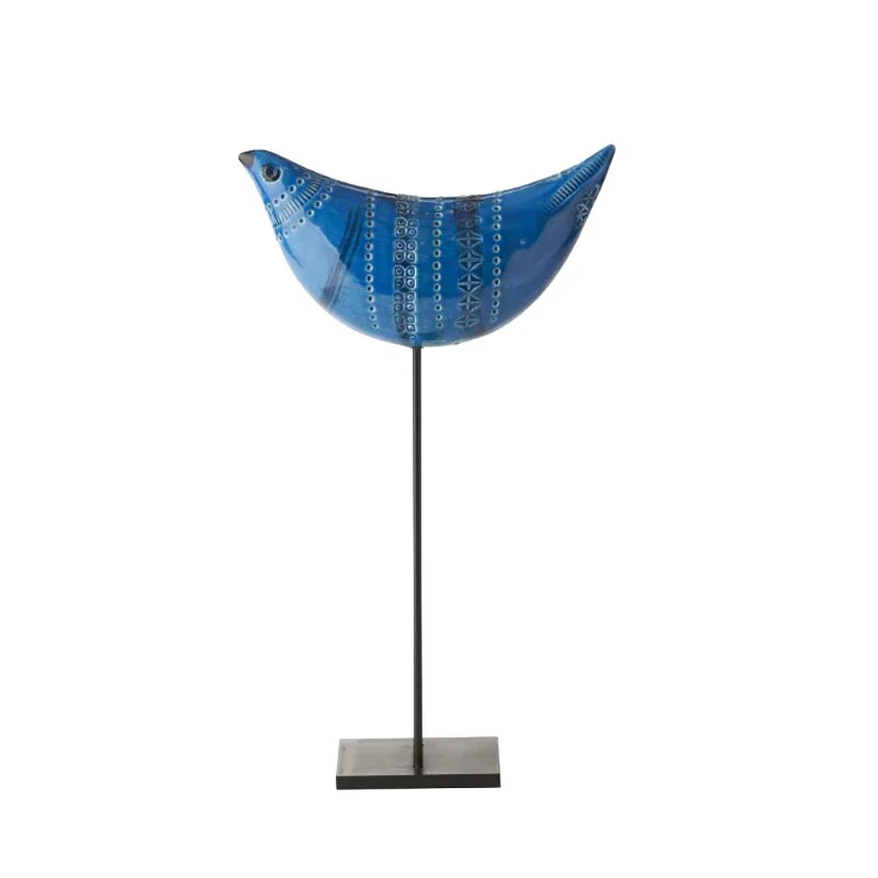 Rimini Blu Bird on Stand Number 34 des. Aldo Londi for Bitossi - Image 2