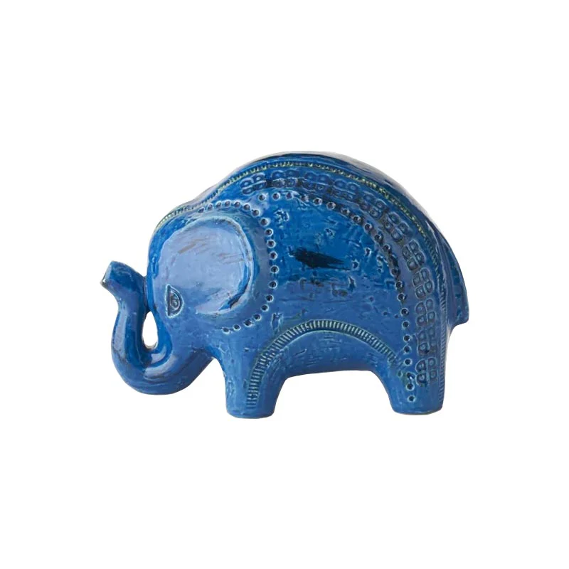 Rimini Blu Elephant Number 112 des. Aldo Londi for Bitossi - Image 2