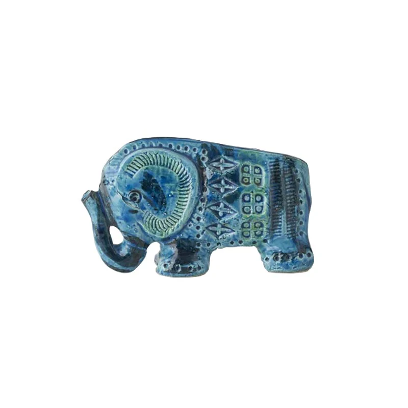 Rimini Blu Elephant Number 95 des. Aldo Londi for Bitossi - Image 2