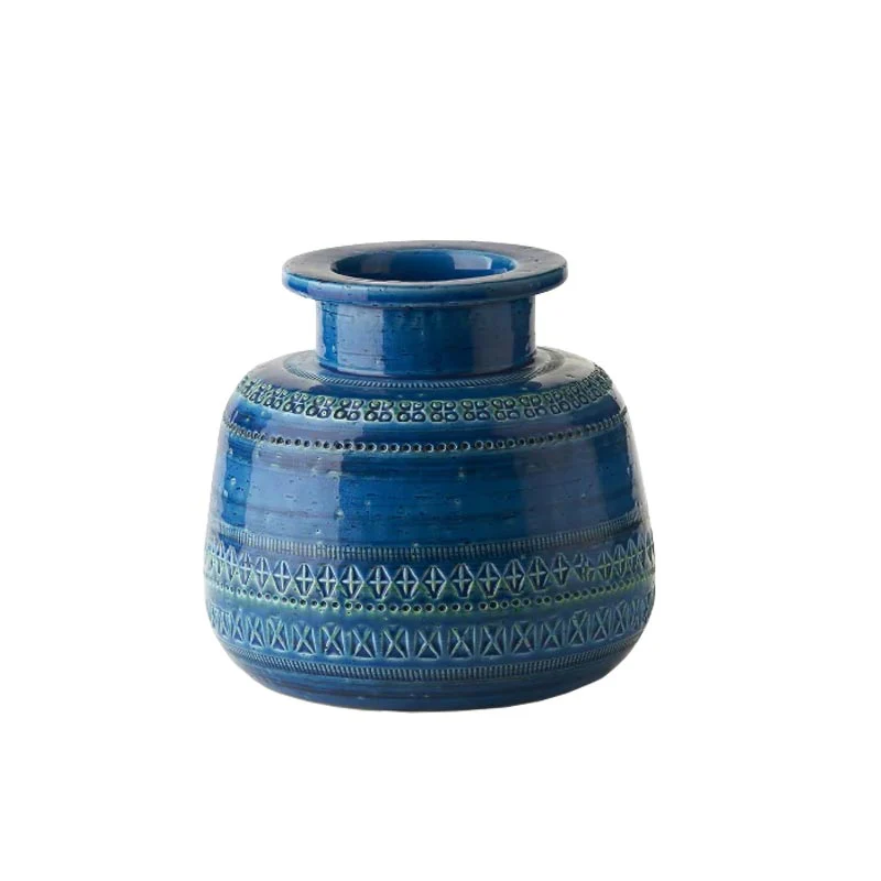 Rimini Blu Small Vase Number 101 des. Aldo Londi for Bitossi - Image 2
