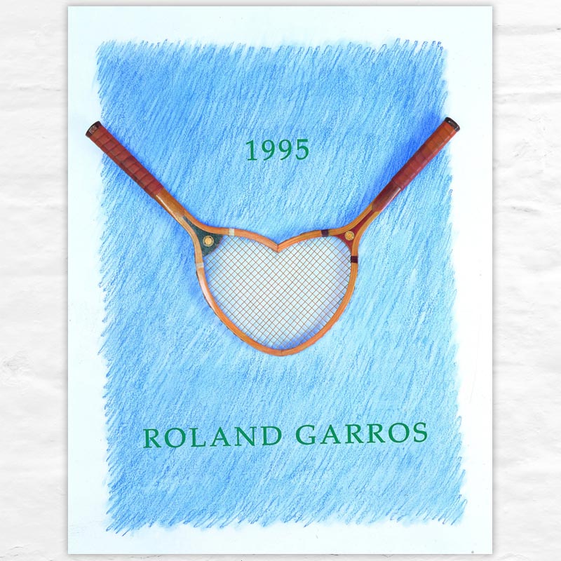 Official Roland-Garros 1995 poster by Donald Lipski